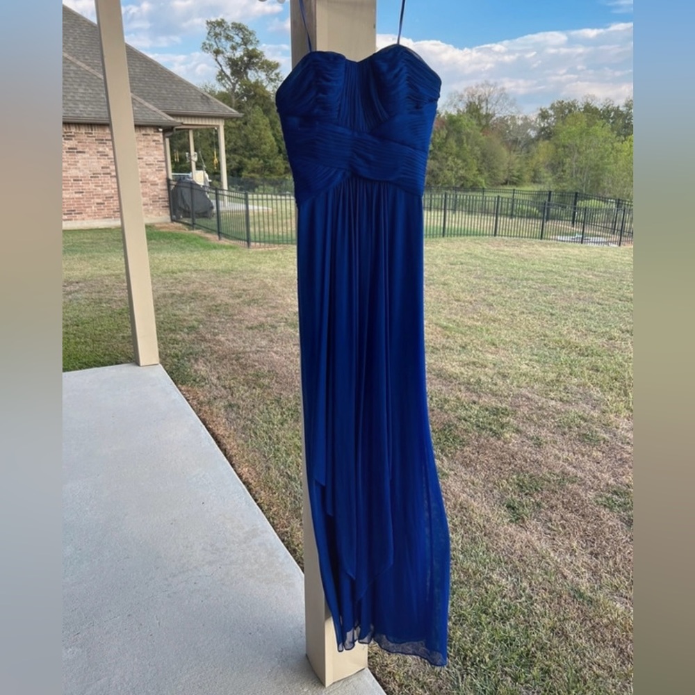Roya Blue Strapless Long Dress